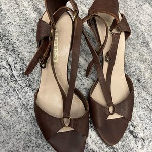 Brunofrisoni brown leather heels